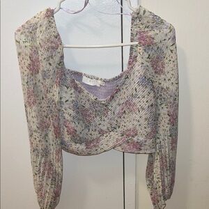 Astr Multicolor Cropped Blouse